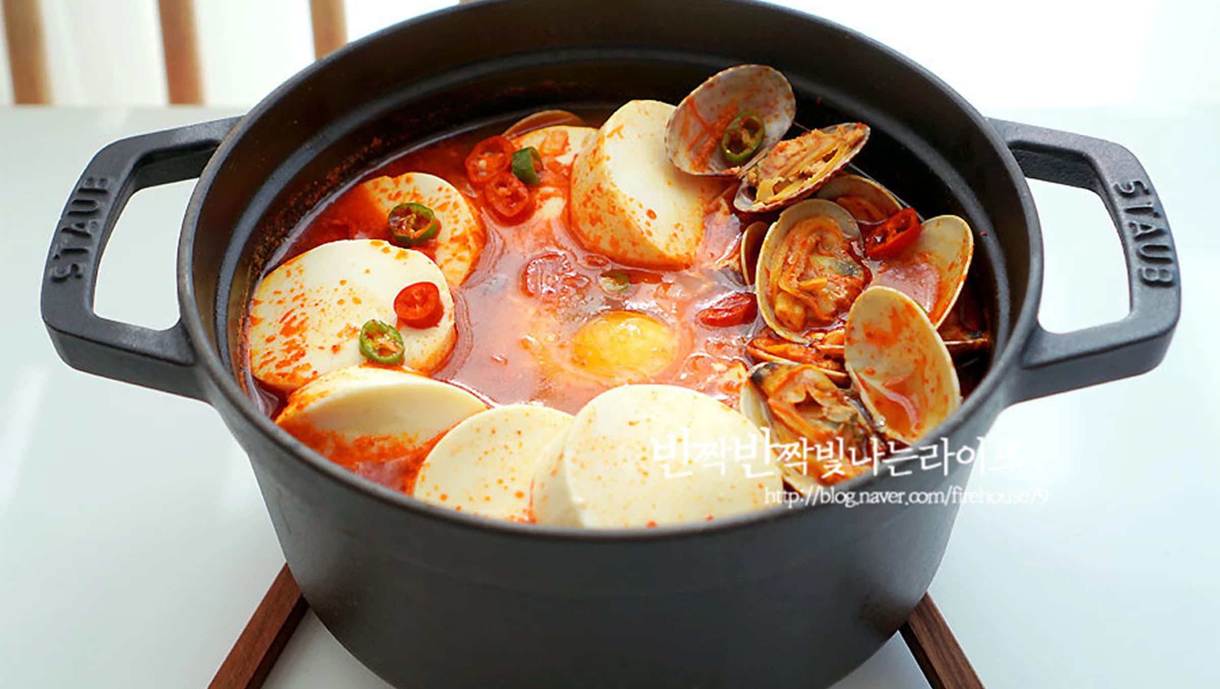 바지락 순두부찌개